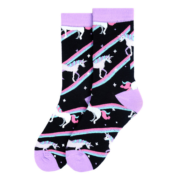 Women's Unicorn Novelty Socks - LNVS19430-BK