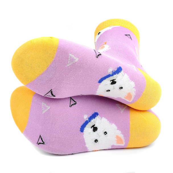 Women's Dog Novelty Socks - LNVS19421-LAV