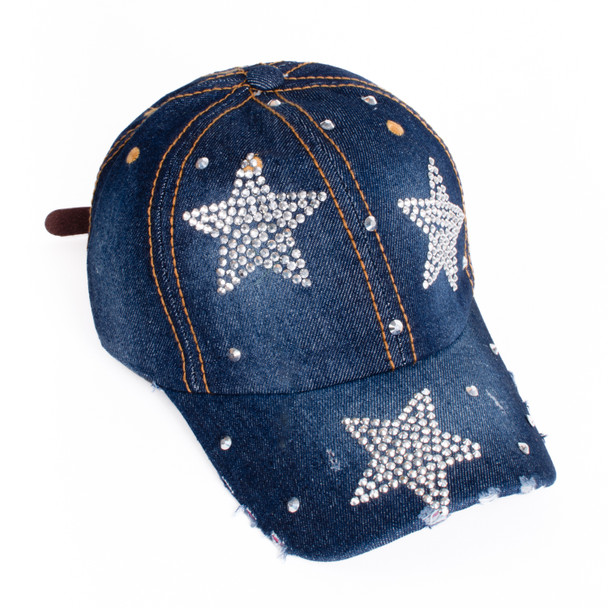 Bling Studs Cap, Hat "Star" CP9614-DKBL