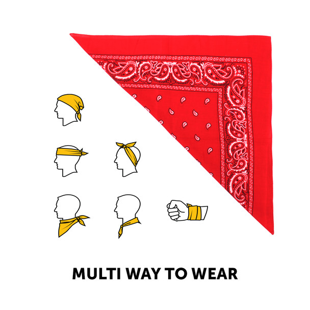 Bandana - 3BNA-NV/WHT/RD
