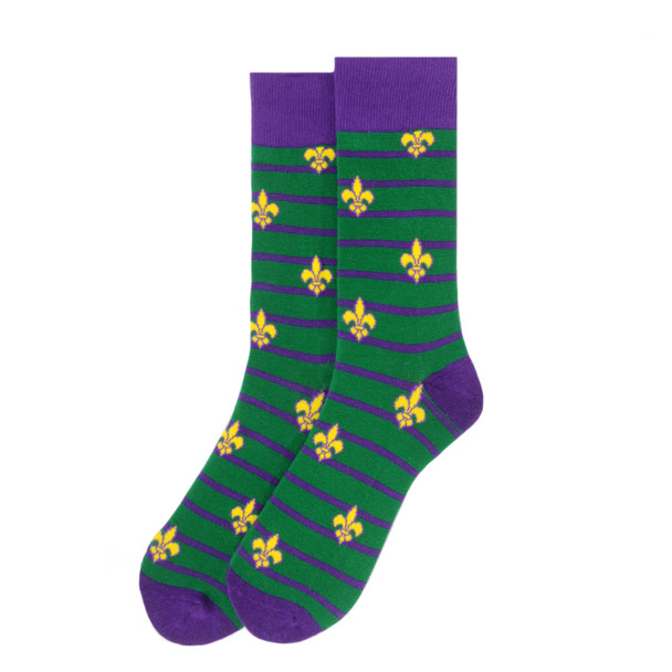 Men's Mardi Gras Novelty Socks - NVS19592-GRN