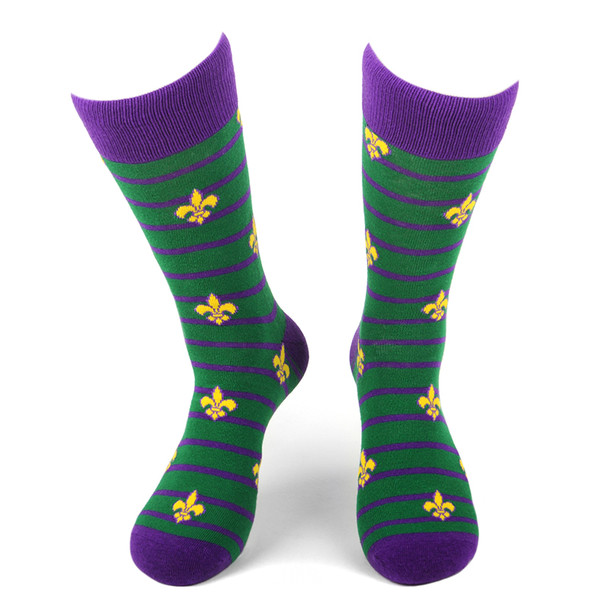 Men's Mardi Gras Novelty Socks - NVS19592-GRN