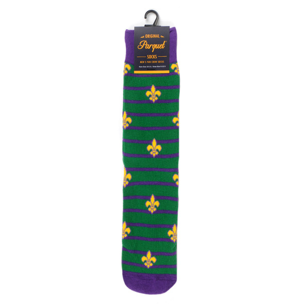 Men's Mardi Gras Novelty Socks - NVS19592-GRN