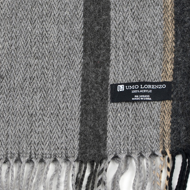Unisex Plaid Cashmere Feels Acrylic Scarves AS2400-4/1