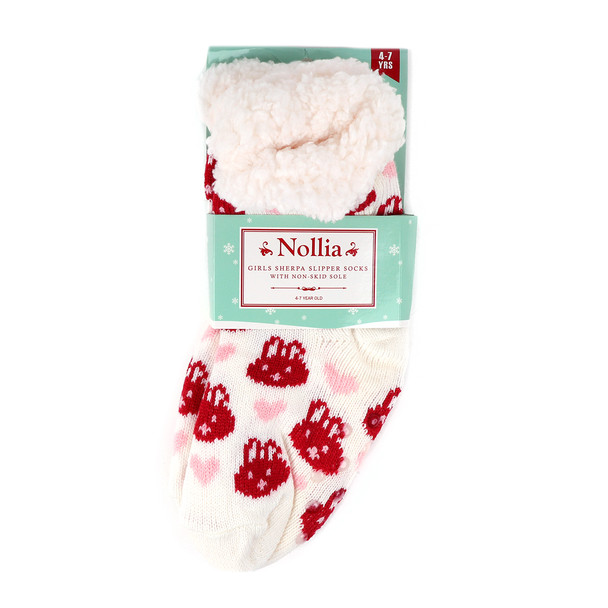 Girls Winter Fleece Bunny Sherpa Socks - GWFLS1000