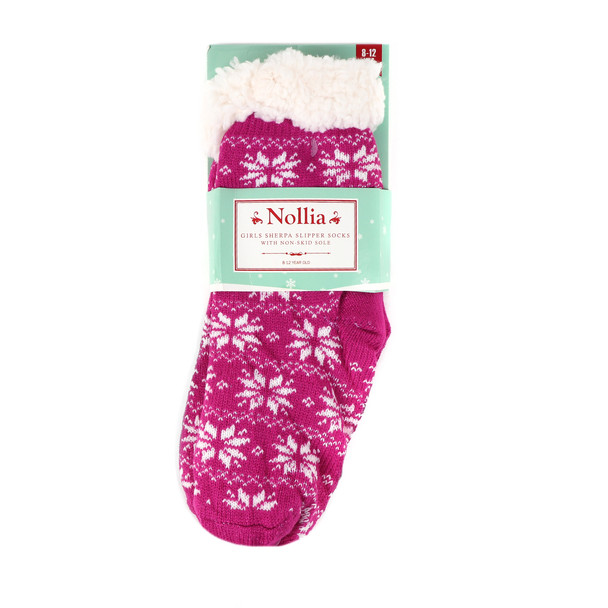 Girls Plush Sherpa Winter Fleece Slipper Socks - GWFLS1001