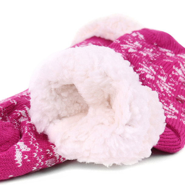 Girls Plush Sherpa Winter Fleece Slipper Socks - GWFLS1001