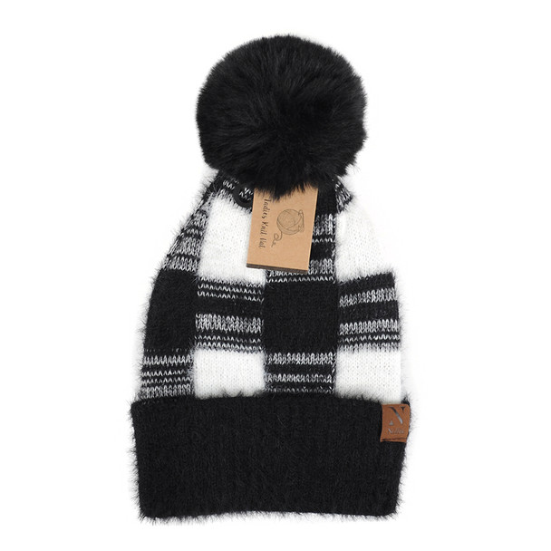 Women's  Pom Pom Knit Winter Hat  - LKH5038