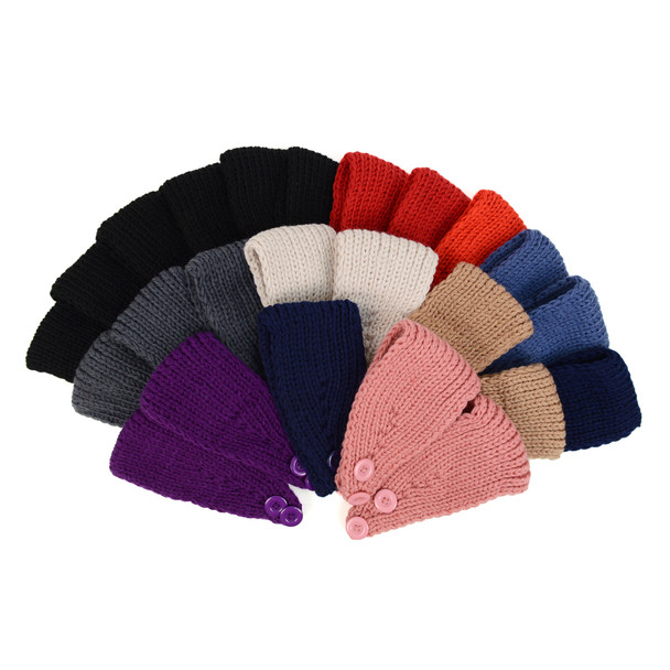 24pcs Assorted Colors Women's Knit Winter Headband Ear Warmer - H1805038