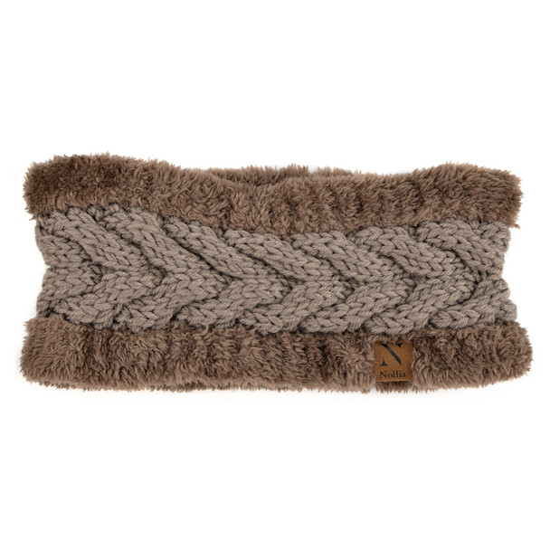 Women's Thick Fleece Lined Knit Winter Head Band - WHB5007
