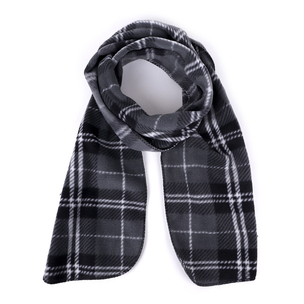 Women's Fleece Charcoal Plaid Winter Set - WNTSET9024