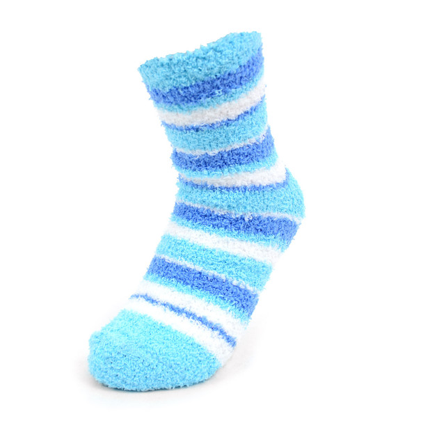 Assorted (3 Pairs) Women's Striped Warm Fuzzy Socks - 3PR-LFS1