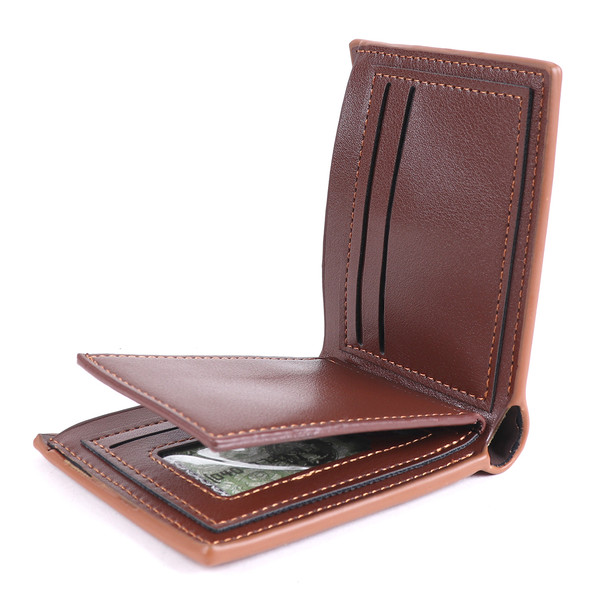 Men's Bi-Fold Brown Leather Wallet - MLW5205