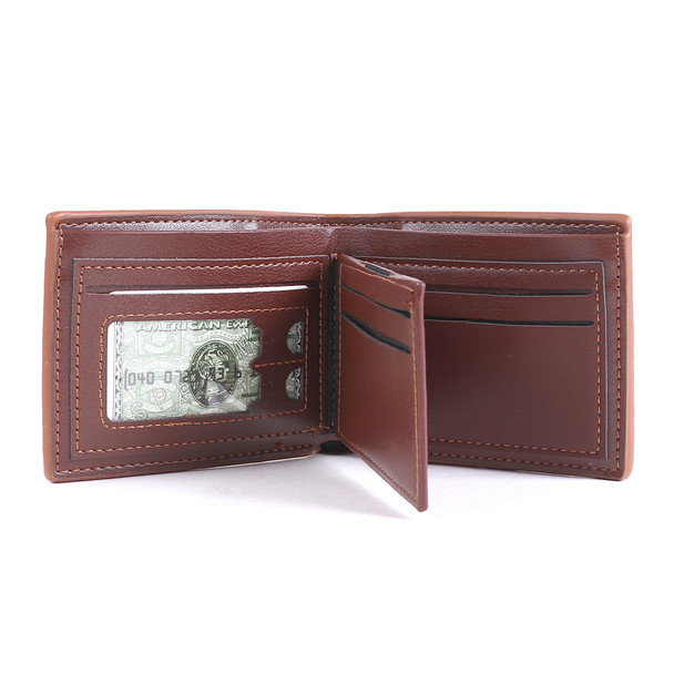Men's Bi-fold Light Brown Leather Wallet - MLW5213