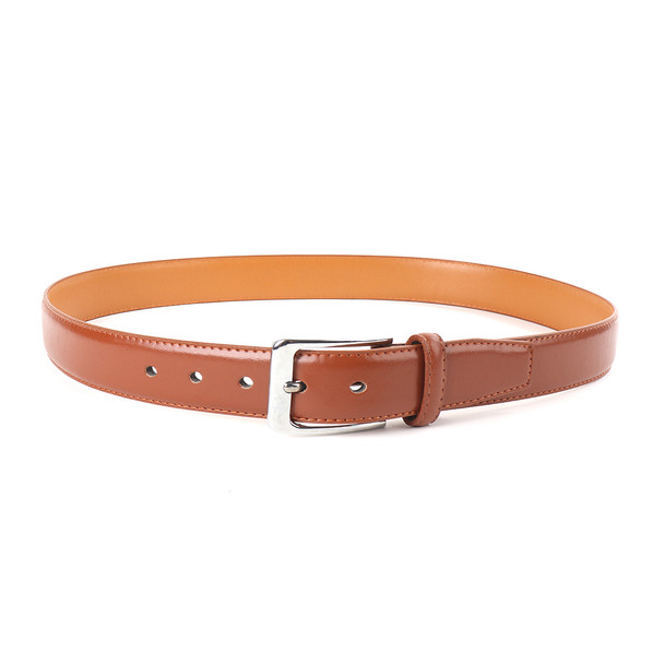 2pc Men's Artificial Leather Solid Belt - 2MPU1800-BK/BR (2MPU1800-BK/BR)