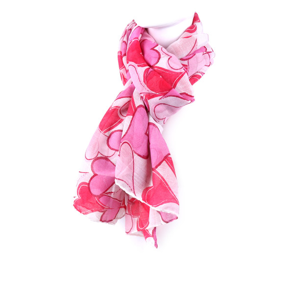 Pink Heart Scarf  - VDS01