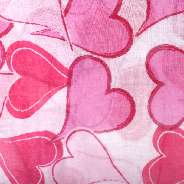 Pink Heart Scarf  - VDS01