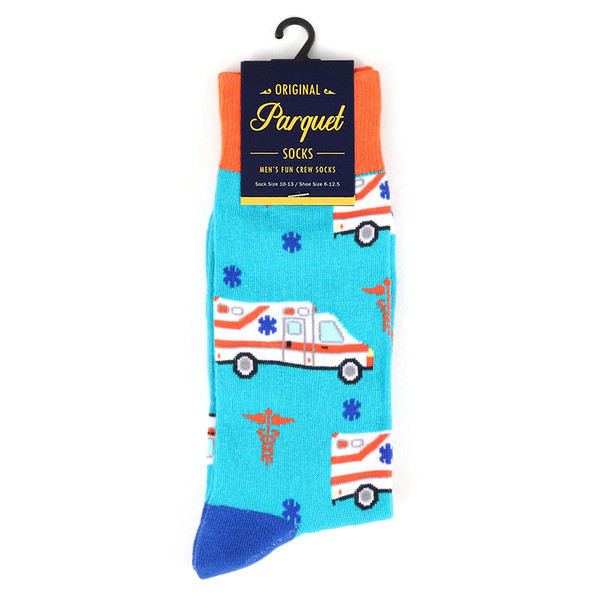 Men's Ambulance Novelty Socks - NVS19527-TQ