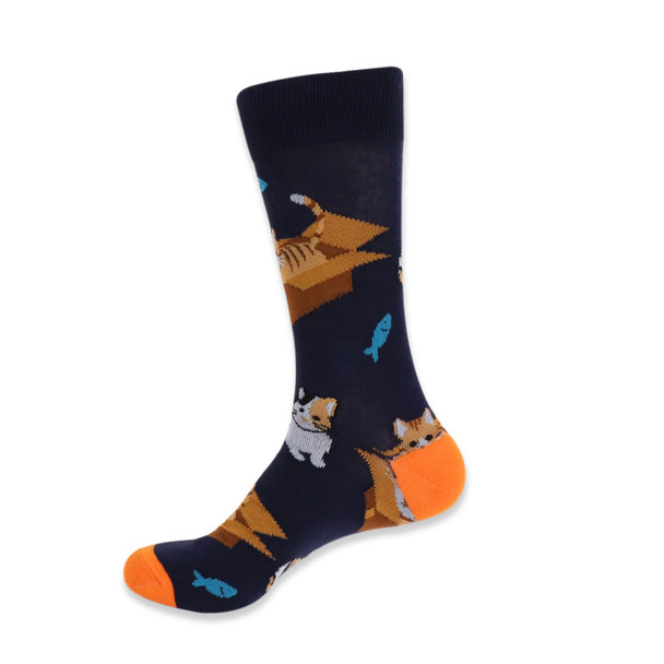 Men's Novelty Cat In The Box Socks - NVS19413