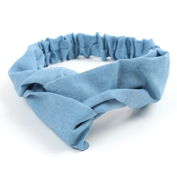 2pc Criss Cross Blue Headbands