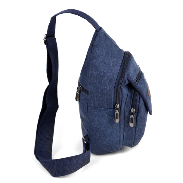 Navy Crossbody Canvas Sling Bag Backpack with Adjustable Strap - FBG1820-NV