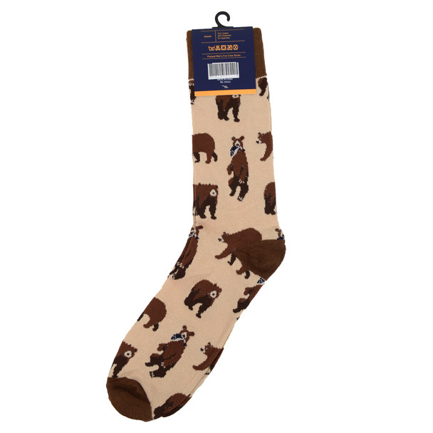 Men's Brown Bear Novelty Socks - NVS19377