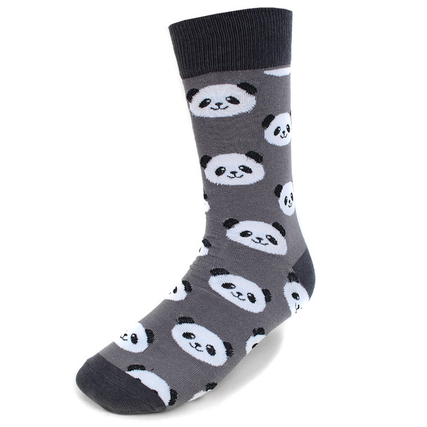 Men's Panda Novelty Socks NVS1785-GRY