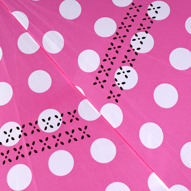 Pink Big Polka Dot Double Layer Inverted Umbrella - UM18063-1