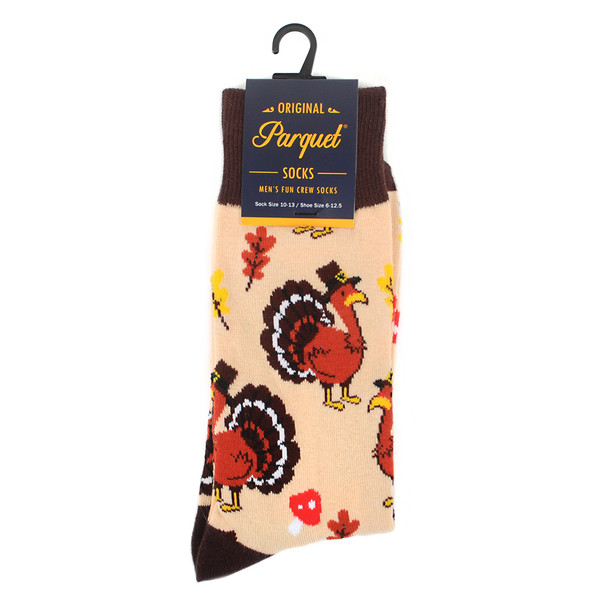 Men's Thanksgiving Turkey Novelty Socks - NVS19560-TN