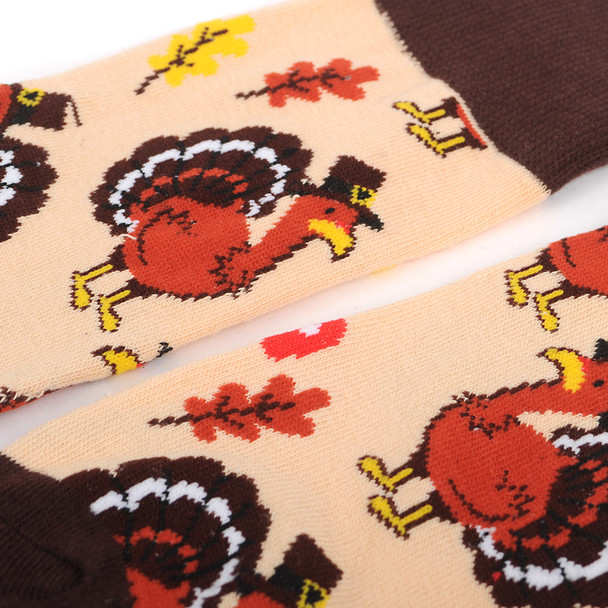Men's Thanksgiving Turkey Novelty Socks - NVS19560-TN
