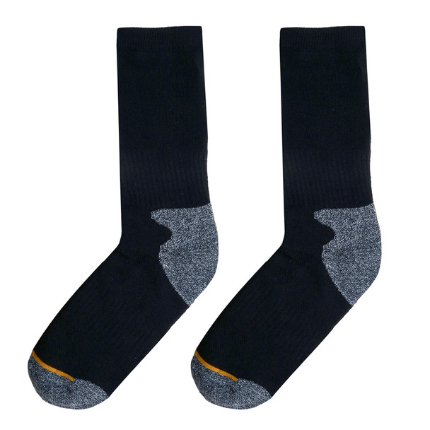 60 Packs Men's Black Heavy Duty Crew Socks- 3PK-WKS01-BK-60