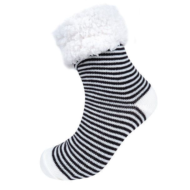 Women's Stripe Fleece Lining  Sherpa Socks - WFLS1025