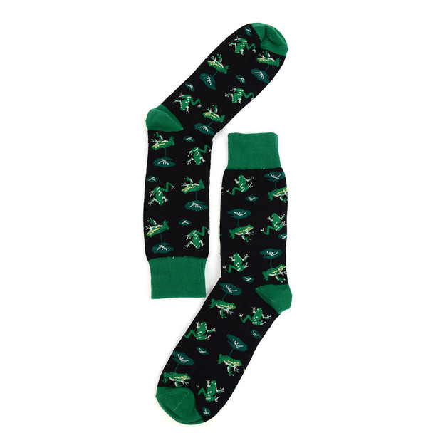 Men's Green Frog Novelty Socks - NVS1918