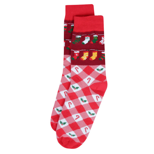 Women's Christmas Novelty Socks- LNVS19614-RD