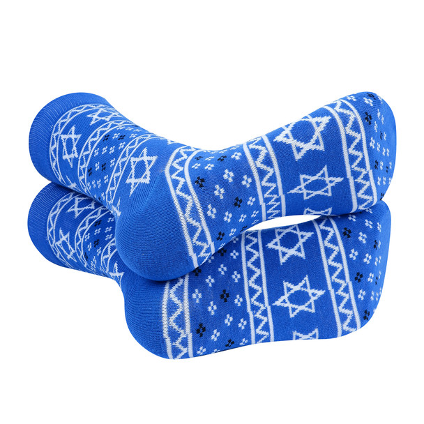 Men's Hanukkah Novelty Socks- NVS19613-BL