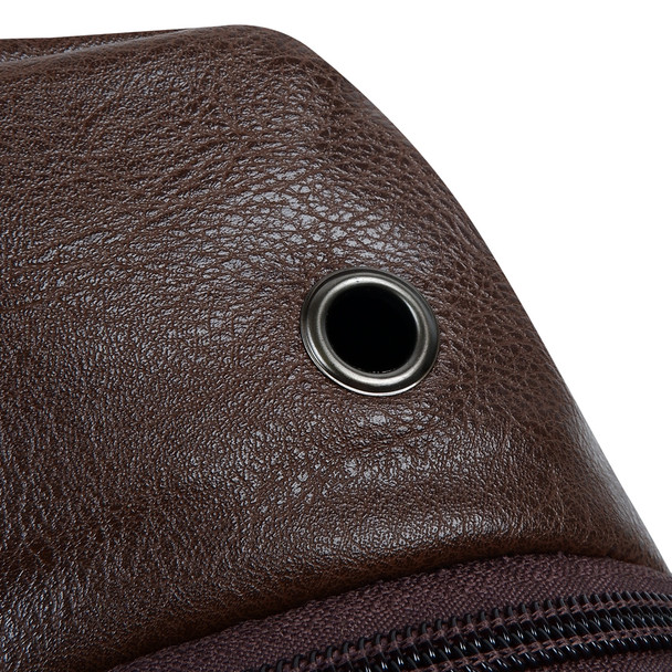 Dark Brown Synthetic Leather Crossbody Sling Bag- FBG1862