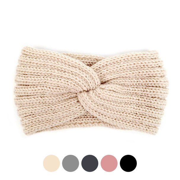 Women's Knit Winter Twisted Headband Ear Warmer - H1805041