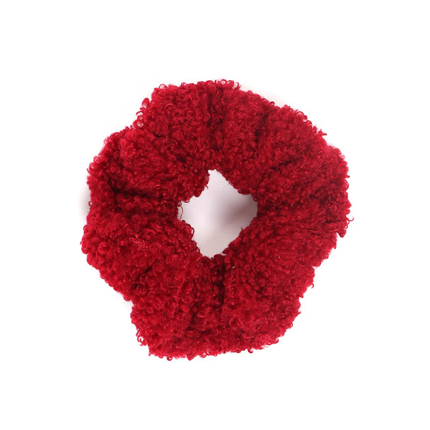 12pc Fuzzy Polyester Hair Scrunchies- 12SHS-SLD-8