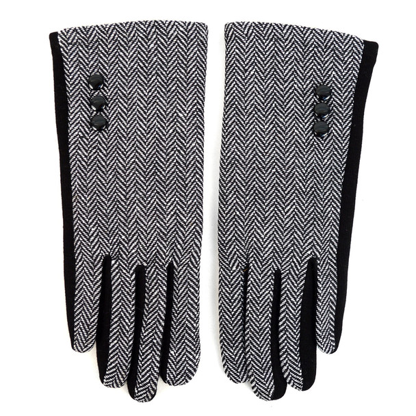 Herringbone Touch Screen Women's Gloves - LWG23