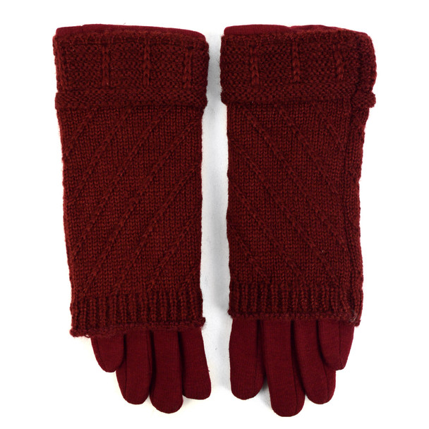 Double Layer Knitted Touch Screen Women's Gloves - LWG26
