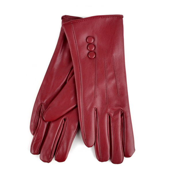 Women's PU Leather Winter Touch Screen Gloves - LWG36