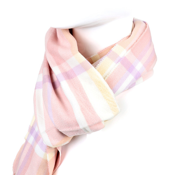 Unisex Plaid Acrylic Cashmere Feels Winter Scarves - AS2606