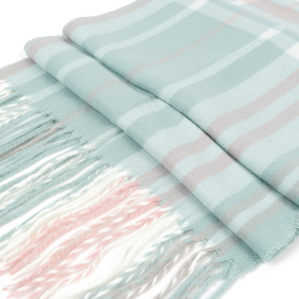 Unisex Plaid Acrylic Cashmere Feels Winter Scarves - AS2608