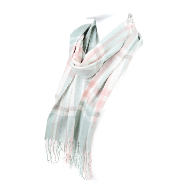 Unisex Plaid Acrylic Cashmere Feels Winter Scarves - AS2608 Unisex Plaid Acrylic Cashmere Feels Winter Scarves - AS2608