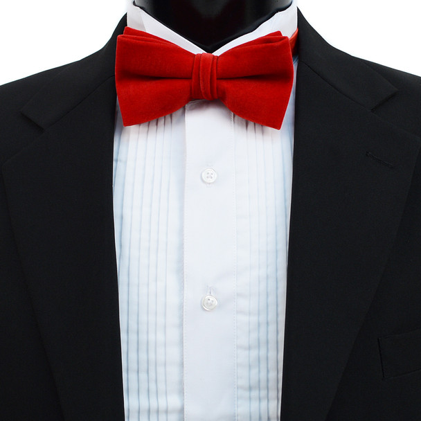 Men's Velvet Banded Bow Tie