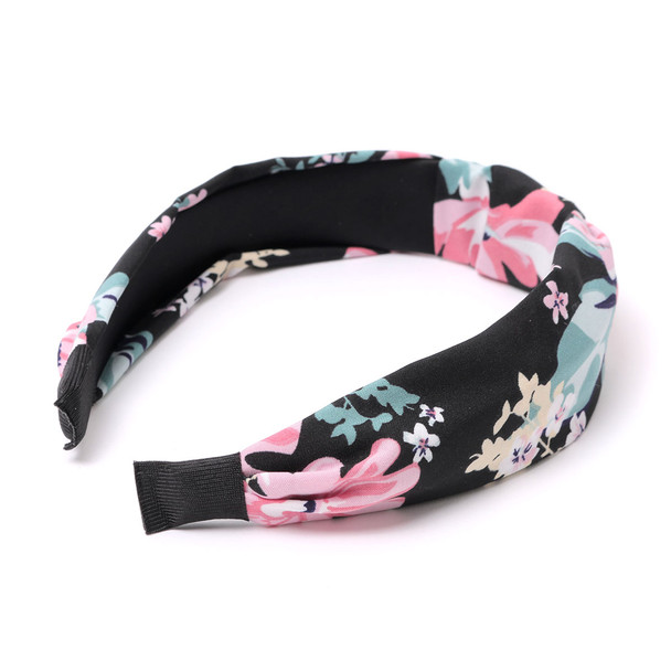 Black Floral Headband - PHB1014-BK