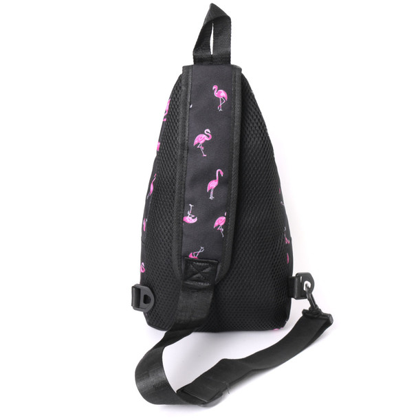 Novelty Sport Black Flamingo Sling Bag-NFBG1916 Novelty Sport Black Flamingo Sling Bag-NFBG1916