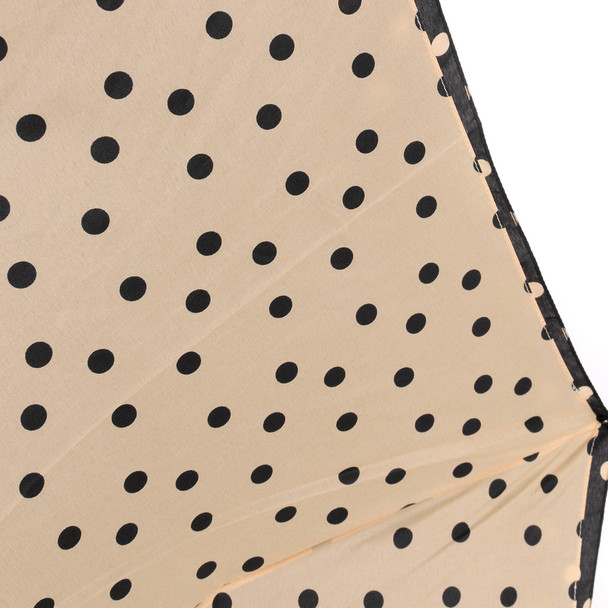 Polka Dot Reverse Open Inverted Umbrella- IUM18111-BK/WHT