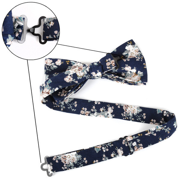 12 Pc Random Assorted Novelty Flower Cotton Bow Ties -NFCB-ASST