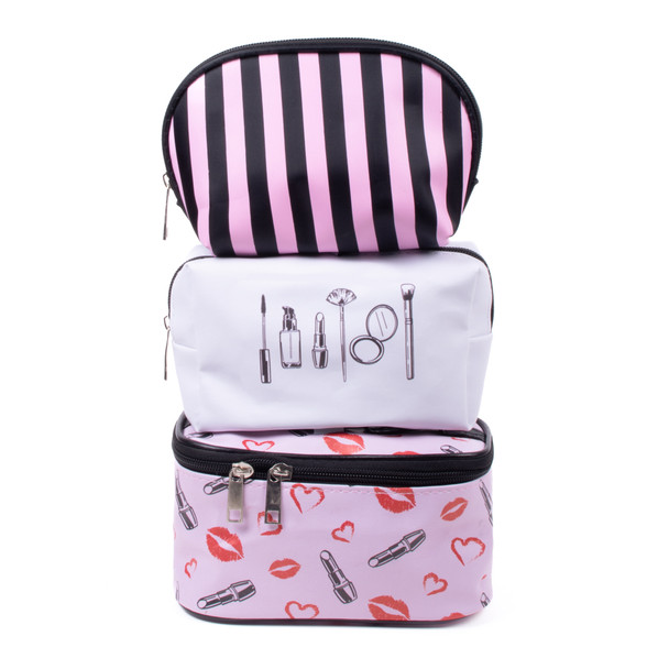 4pcs Makeup Lover Cosmetic & Toiletry Bags- LNCTB2000